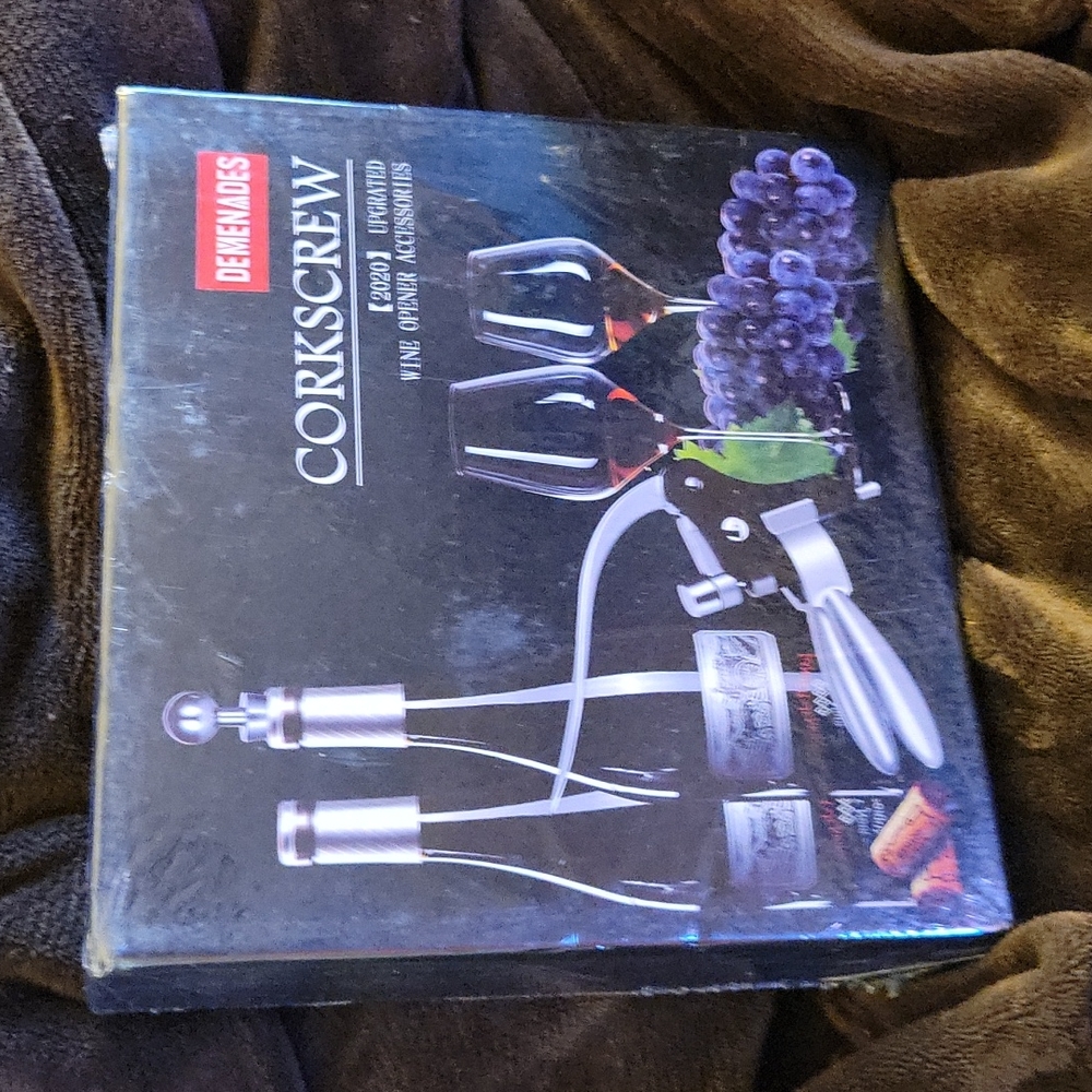 DEMENADES Wine Bottle Corkscrew Set- Foil Cutter Stopper Spiral Upgraded…New